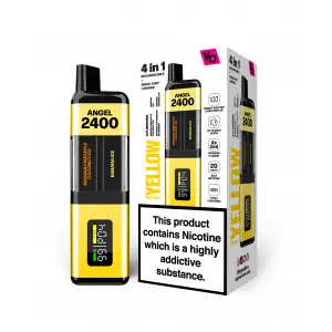 Yellow Edition Angel 2400 Rechargeable Disposable Vape by Vapes Bars 20mg